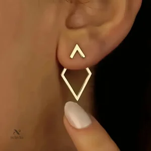 Bijoux minimalistes femme en forme de losange