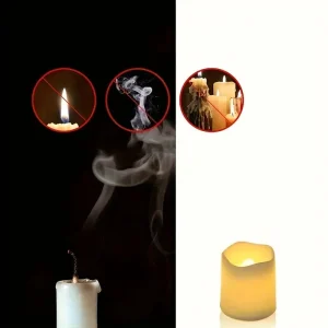 Bougies LED sans flamme pour décoration de fête