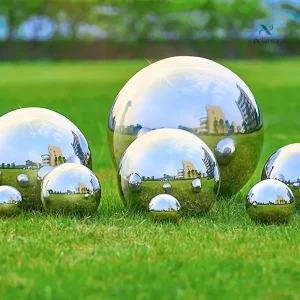 Boule décorative pour étang, effet miroir élégant