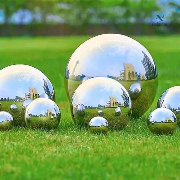 Boule décorative pour étang, effet miroir élégant