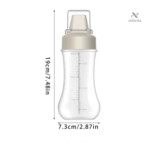 Bouteille Doseuse Graduée 250ml – Distributeur de Sauces et Condiments avec Bouchon Hermétique