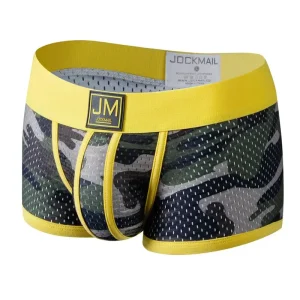 Boxer sexy homme camouflage – Sous-vêtement moulant respirant avec ceinture tendance