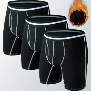 Boxer thermique homme – Lot de 3 sous-vêtements chauds respirants – Confort hiver & sport