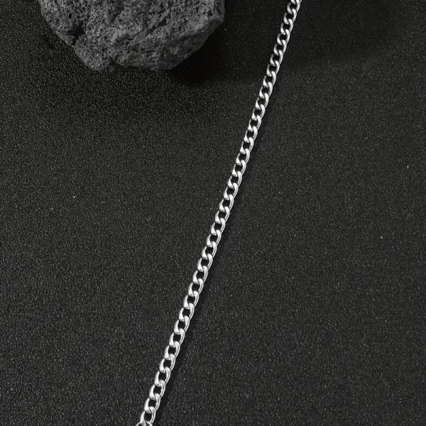 bracelet-homme-chaine-cubaine-en-acier-inoxydable-argent-4f7spb-1 Bracelet homme chaîne cubaine en acier inoxydable argent