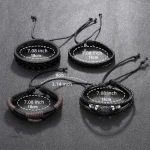Bracelet tressé en cuir pour homme, style moderne et élégant