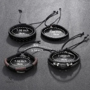 Bracelet tressé en cuir pour homme, style moderne et élégant