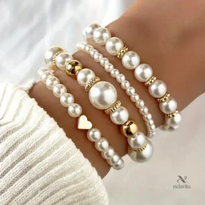 Set de 5 bracelets tendance en perles pour un style raffiné