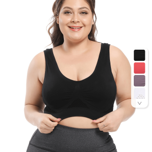 Brassière de sport confortable grande taille sans couture