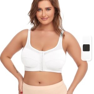 Brassière de sport grande taille avec fermeture frontale