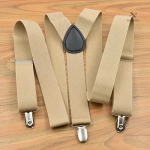 Bretelles homme classiques en Y avec pinces métal – Accessoire élégant et ajustable pour toutes occasions