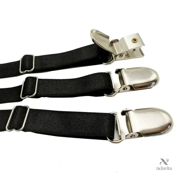 Bretelles élastiques noires pour un style élégant et moderne