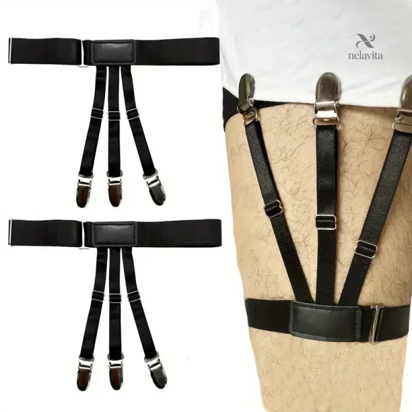 Bretelles noires élastiques pour homme, ajustement facile et confortable