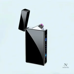 Briquet Plasma Double Arc USB Rechargeable – Design Élégant, Allumage Sans Flamme avec Indicateur LED