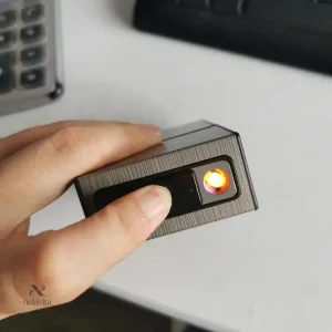 Briquet USB chauffant sans flamme, allume-cigare compact et rechargeable