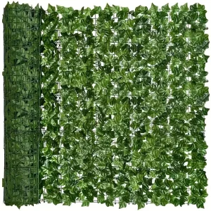 Brise-Vue Feuillage Artificiel en Rouleau – Haie Verte de Jardin pour Clôture, Balcon et Terrasse