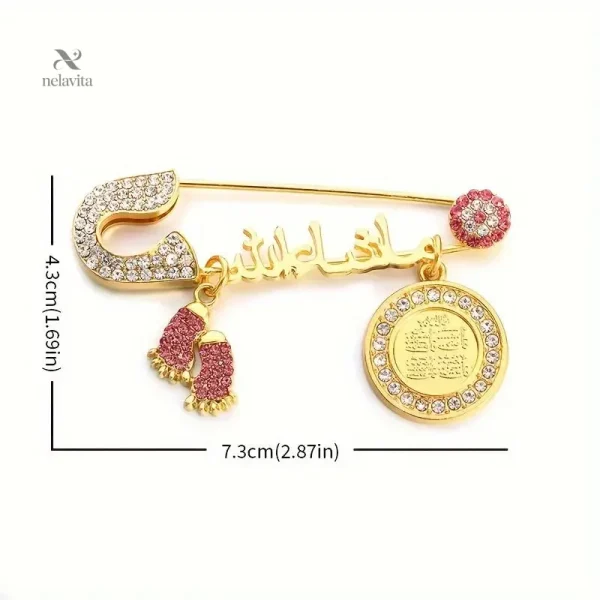 Accessoire de mode oriental en métal doré et strass