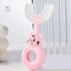 Brosse à Dents en U pour Enfant – Design Ludique en Silicone Souple pour un Brossage Facile et Amusant