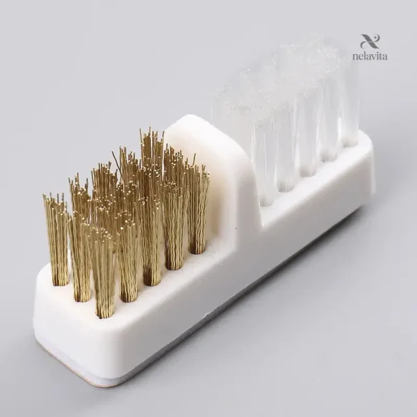 Brosse de nettoyage à double face pour outils de manucure
