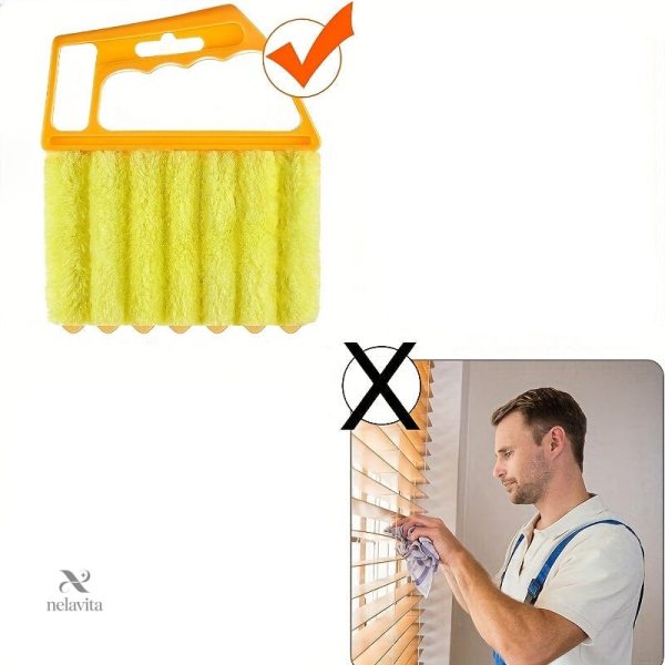 Nettoyeur de stores en microfibres, pratique et réutilisable
