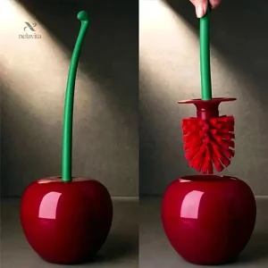 Brosse cerise pour un décor de salle de bain unique