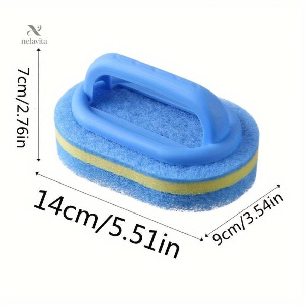 brosse-eponge-avec-manche-nettoyage-cuisine-salle-de-bain-1 Lot de 2 brosses éponge avec manche pour nettoyage