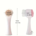 Brosse nettoyante visage avec poils doux et silicone