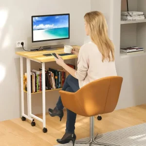 Table d'ordinateur portable pratique avec espace de stockage