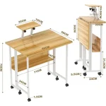Bureau mobile ergonomique pour un travail optimisé à domicile
