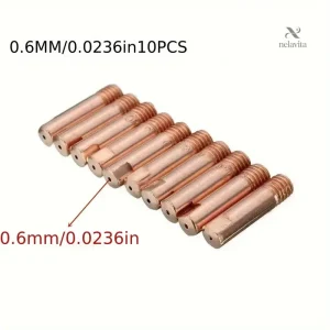 Buse de contact en cuivre M6 pour poste MIG – Compatible Ø 0.6 à 1.2 mm, longueur 25 mm