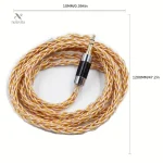Câble audio tressé jack 3.5mm pour casques et écouteurs KZ