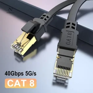 Câble Ethernet RJ45 Cat 7 Haute Vitesse – Réseau Internet Gigabit Blindé, Plat et Longue Portée | Composants Informatiques