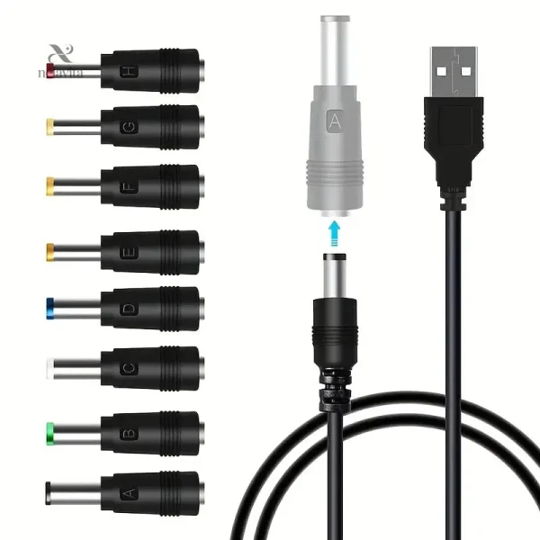 cable-usb-avec-10-embouts-d-adaptateur-universel-chargeur-le6vah-1 Câble USB avec adaptateurs universels pour appareils électroniques
