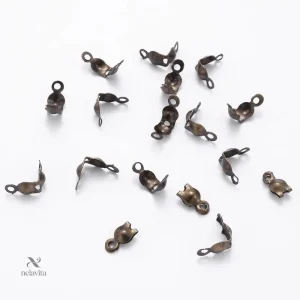 Cache-Noeuds Argentés pour Bijoux – Embouts de Finition Métalliques pour Câbles et Fils