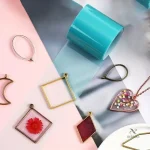 Pendentifs en métal en forme de cœur pour créations DIY