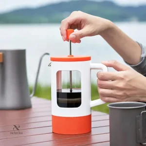 Cafetière Portable à Piston – French Press de Voyage en Plastique Résistant, Idéale pour Café et Thé en Extérieur