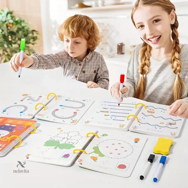 Jeux de traçage pour l'apprentissage des lettres et chiffres