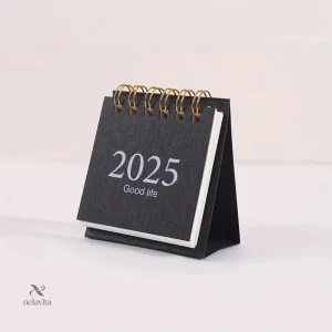 Calendrier de bureau 2025 à spirale – Design élégant, compact et pratique pour la planification quotidienne