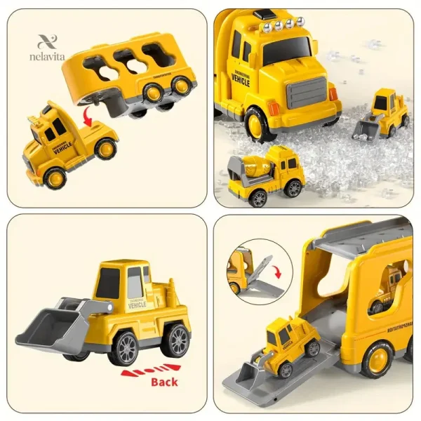 Jouet de construction avec mini engins de chantier