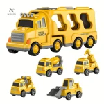 Véhicules de chantier miniatures sur camion jouet