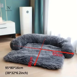 Canapé Lit Douillet pour Chien – Couchage Moelleux Antidérapant avec Rebord, Lavable et Ultra Confort