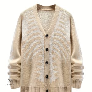 Cardigan À Manches Longues Imprimé Squelette Pour Homme