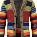 Cardigan Élégant pour Hommes - Tricot Contrasté - Confortable
