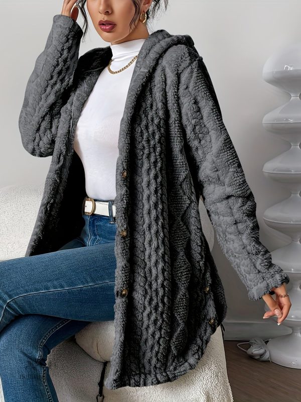 Cardigan matelassé à capuche pour femmes