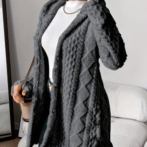 Manteau à capuche avec doublure en fourrure synthétique