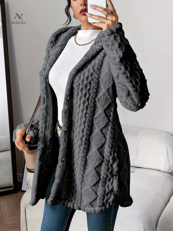 Manteau à capuche avec doublure en fourrure synthétique