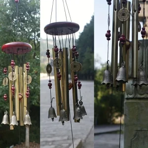 Clochettes apaisantes en cuivre pour jardin ou intérieur