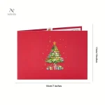 Carte de vœux 3D avec cadeaux pour célébrations hivernales