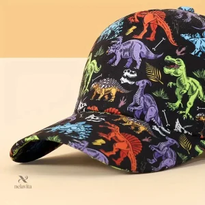 Casquette enfant dinosaure colorée pour l'été