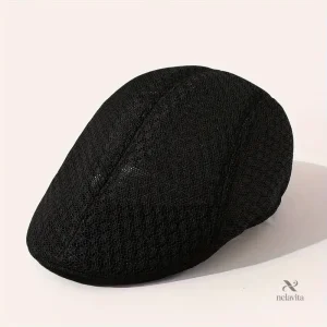 Casquette plate homme été bleu marine – Chapeau léger respirant en maille élégante