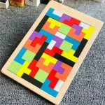 Puzzle en bois Tetris pour enfants et adultes